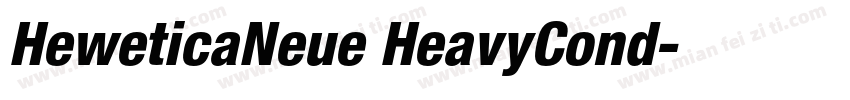 HeweticaNeue HeavyCond字体转换